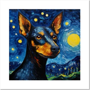 German Pinscher Night Posters and Art